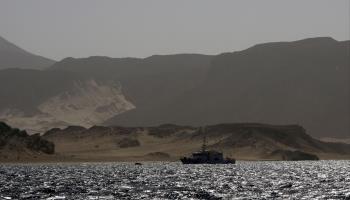 Egyptian naval vessel off Tiran Island, Red Sea, January 31, 2019 (Khaled Elfiqi/EPA-EFE/Shutterstock)