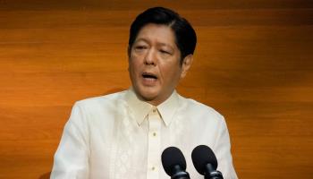 President Ferdinand 'Bongbong' Marcos delivering his first State of the Nation Address last month (Aaron Favila/AP/Shutterstock)