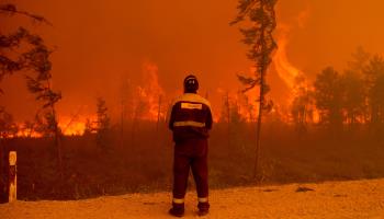 A forest fire in Yakutia, August 2021 (Ivan Nikiforov/AP/Shutterstock)
