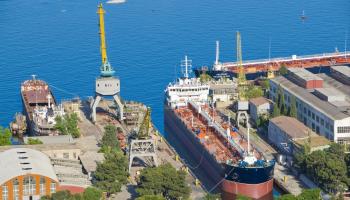 A container ship at the port of Baku (Michael Runkel/imageBROKER/Shutterstock)