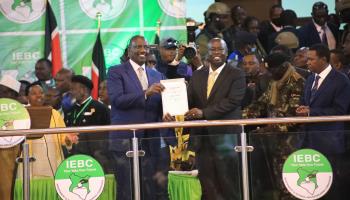 William Ruto is announced as Kenya's president-elect, August 15 (John Ochieng/SOPA Images/Shutterstock)