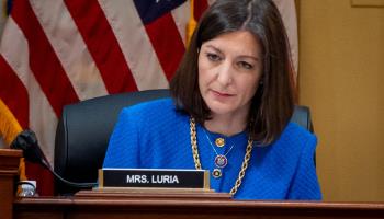 Rep. Elaine Luria at a hearing of the House January 6 committee, Washington DC, July 21 (Lamkey Rod/CNP/ABACA/Shutterstock)
