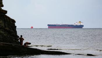 An oil tanker at Novoriossiysk (AP/Shutterstock)