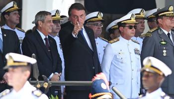 Brazilian President Jair Bolsonaro at a military ceremony in Rio de Janeiro (Andre Borges/SPP/Shutterstock)