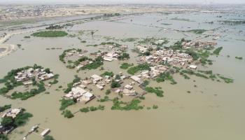 A flooded area of Sindh province (STR/EPA-EFE/Shutterstock)
