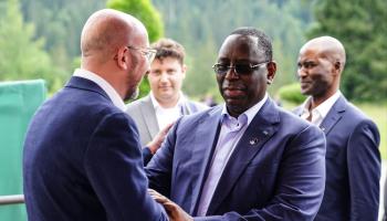 President Macky Sall meets with EU Council President Charles Michel at the June G7 summit (Clemens Bilan/POOL/EPA-EFE/Shutterstock)