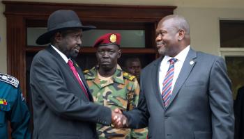 President Salva Kiir and Vice-President Riek Machar (Sam Mednick/AP/Shutterstock)