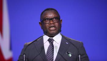 Sierra Leonean President Julius Maada Bio at the COP26 Summit (Hannah McKay/AP/Shutterstock)