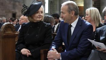 UK Prime Minister Liz Truss and Irish Taoiseach Micheal Martin (Liam McBurney/AP/Shutterstock)
