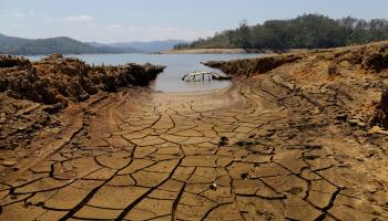 The Cantareira dam in Sao Paulo state during last year's drought (Shutterstock)