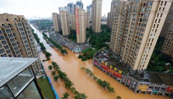 Flooded street in Jiujiang in 2016 (Shutterstock)