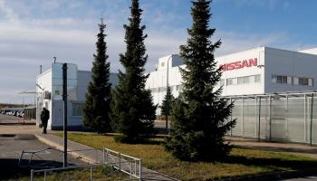 Nissan's car plant in St. Petersburg, still bearing the company's name but taken over by the Russian state (Anatoly Maltsev/EPA-EFE/Shutterstock)