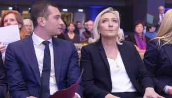 Jordan Bardella (left), the new leader of France's National Rally (Vincent Isore/via ZUMA Press/Shutterstock)