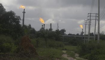 Gas flares from Agip Oil company operations in the Niger Delta region (Sunday Alamba/AP/Shutterstock)