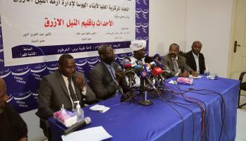 A Hausa leader addresses a press conference about ongoing inter-ethnic violence in Blue Nile, Khartoum, July 20 (Marwan Ali/AP/Shutterstock)