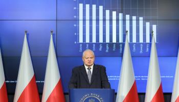 National Bank of Poland Governor Adam Glapinski announces at a press conference that Inflation will peak at around 19% at the start of 2023, but not break the 20% barrier, Warsaw, November 10 (Pawel Supernak/EPA-EFE/Shutterstock).