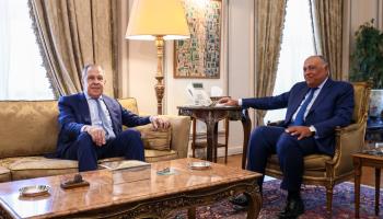 Egyptian Foreign Minister Sameh Shoukry meets with Russia's Foreign Minister Sergei Lavrov in Cairo, July 2022 (APAImages/Shutterstock)