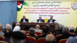 PA President Mahmoud Abbas addresses Fatah meeting, Ramallah, West Bank, December 4 (APAImages/Shutterstock)