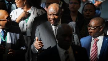 President Cyril Ramaphosa in Cape Town, December 6 (Nic Bothma/EPA-EFE/Shutterstock)