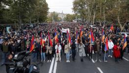 An anti-government protest in Yerevan, Armenia, November 5 (Vahram Baghdasaryan/AP/Shutterstock)