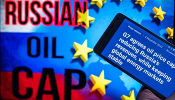 EU Commission press release on the Russian oil price cap (Jonathan Raa/NurPhoto/Shutterstock)