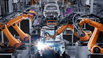 Robotics in a modern car factory (Jenson/Shutterstock)