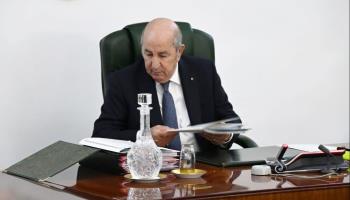 Algerian President Abdelmadjid Tebboune chairs a cabinet meeting, December 25 (APAImages/Shutterstock)