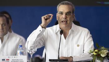 Abinader attends the LVI Meeting of Heads of State and Government of the member countries of the Central American Integration System (SICA), in Santiago, Dominican Republic, December 9, 2022 (Orlando Barria/EPA-EFE/Shutterstock)