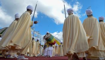 Ethiopian Orthodox Christians celebrate Timket (Epiphany), Addis Ababa, January 19, 2022 (Uncredited/AP/Shutterstock)