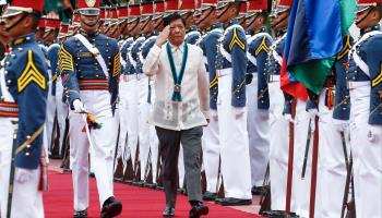 President Ferdinand 'Bongbong' Marcos during rites marking the 87th anniversary of the Armed Forces of the Philippines in December (Rolex dela Pena/EPA-EFE/Shutterstock)