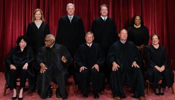 The nine Justices of the Supreme Court at the start of the current term, October 7, 2022 (Shutterstock)