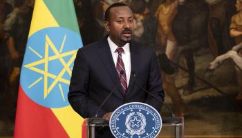 Prime Minister Abiy Ahmed visits Rome amid recent intensified foreign diplomacy, February 6, 2023. (Ansa/Massimo Percossi/Shutterstock)
