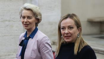 European Commission President Ursula von der Leyen and Italian Prime Minister Giorgia Meloni (Alessia Pierdomenico/Shutterstock)