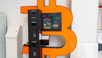Bitcoin ATM at a shopping mall, Tallinn, Estonia, October 2020 (M. Pakats/Shutterstock)