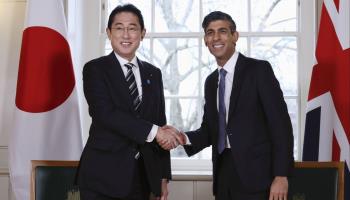 Japanese Prime Minister Fumio Kishida and UK Prime Minister Rishi Sunak (Shutterstock)