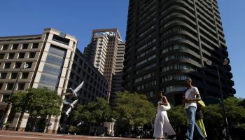 Cape Town's Thibault Square banking hub. (Nic Bothma/EPA/Shutterstock)