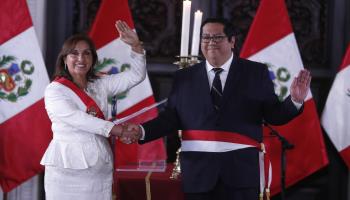 President Dina Boluarte and Finance Minister Alex Contreras (Paolo Aguilar/EPA-EFE/Shutterstock)