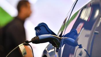 Electric car being charged in Essen, Germany (Martin Meissner/AP/Shutterstock)