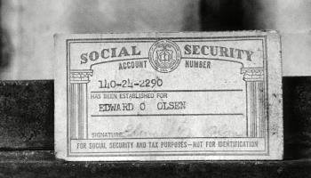 An early US Social Security card (Everett/Shutterstock)