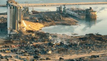 Beirut port explosion site, August 2020 (Shutterstock)
