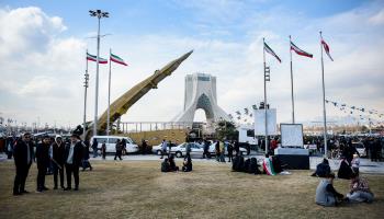 Sejjil medium range ballistic missile, Tehran, Iran, February 11, 2023 (Sobhan Farajvan/Pacific Press/Shutterstock)