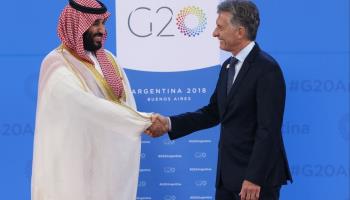 Saudi Crown Prince Mohammed bin Salman and Argentina's President Mauricio Macri at the G20 Leaders' Summit in 2018 (Shutterstock)