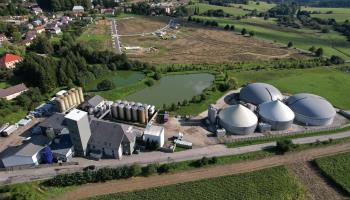 Aerial view of biogas production plant, Vetrny Jenikov, Czech Republic, July 14, 2022 (Shutterstock/Photo Nature Travel)