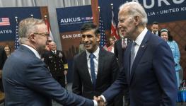 The three leaders of the AUKUS alliance meet in San Diego, March 13 (EyePress News/Shutterstock)