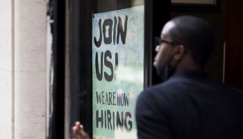 Job vacancies advert (Justin Lane/EPA-EFE/Shutterstock)