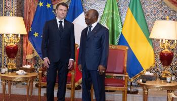 Gabonese President Ali Bongo Ondimba meets French President Emmanuel Macron (Witt Jacques/Pool/ABACA/Shutterstock)