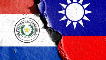 The flags of Paraguay and Taiwan (Shutterstock)