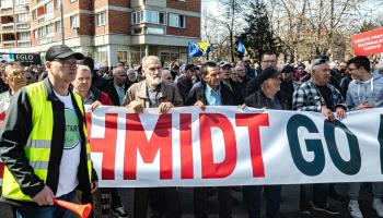 Protest against the international community High Representative in Bosnia-Herzegovina (Shutterstock)