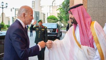 US President Joe Biden meets Saudi Crown Prince Mohammed bin Salman, Jeddah, July 2022 (Saudi Press Agency/UPI/Shutterstock)