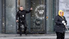 Entrance to the Russian Wagner Group mercenary organisation's headquarters in St. Petersburg (Anatoly Maltsev/EPA-EFE/Shutterstock)